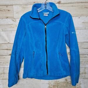 Columbia Sportswear Womens Interchange Fleece Jacket Outdoor Layer Winter Blue S